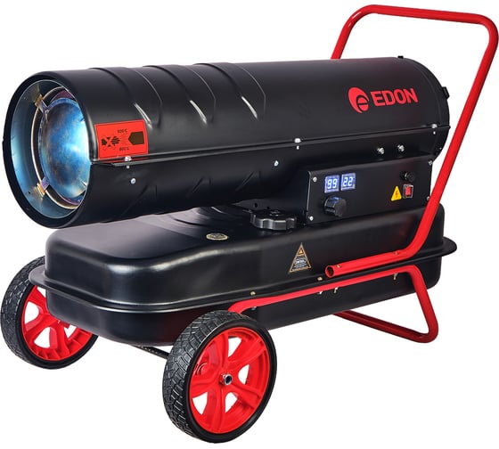 Пушка дизельная тепловая EDON DAB-30 (30кВт, цифровой индикаторы температуры, 120-200м2, 720 м3, 38л, 2.39л/ч) 58101