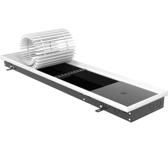 Конвектор c естественной конвекцией Vitron (глубина 90мм, ширина 300мм, длина 1000мм) c L-рамкой и решеткой, цвет серебро ВК.90.300.1000.4ТГ.РР.ААС