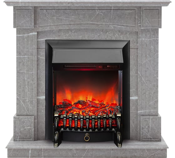 Каминокомплект RealFlame АЛЬФА STD GR + ФОБОС/FOBOS LUX BL 9912072