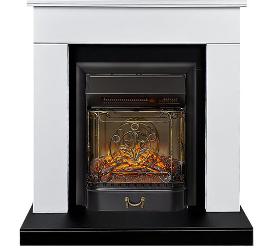 Каминокомплект Royal Flame BERGEN STD SFT под классику (белый/черный) разборный портал и Majestic FXM Black RC 64952719