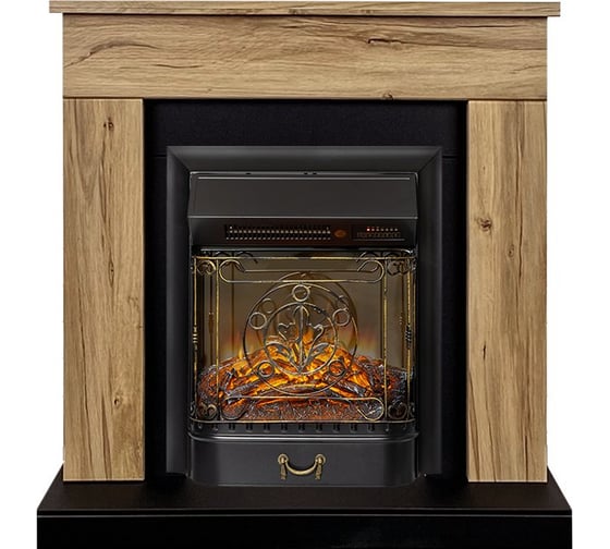 Каминокомплект Royal Flame BERGEN STD под классику (дуб галифакс) разборный портал и Majestic FXM Black RC 64952746
