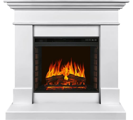 Каминокомплект Royal Flame California CRM V23 белый разборный портал и Vision 23 EF LED FX электрокамин 64959397