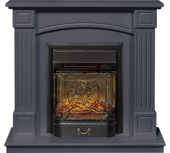 Каминокомплект Royal Flame Boston STD под классику (Graphite Grey) портал и Majestic FXM Black RC электрокамин 64950041