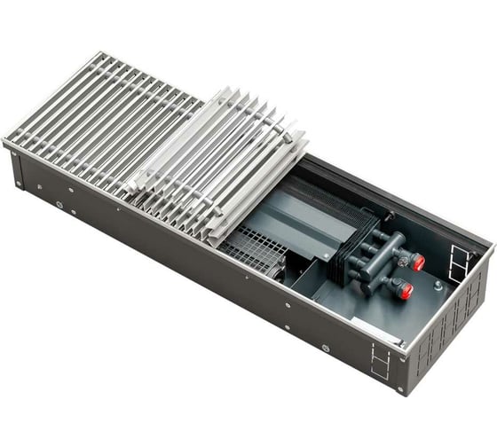 Встраиваемый внутрипольный конвектор TECHNO Power Vent с решеткой KVZVh 270-130-2000 RH07000635 1