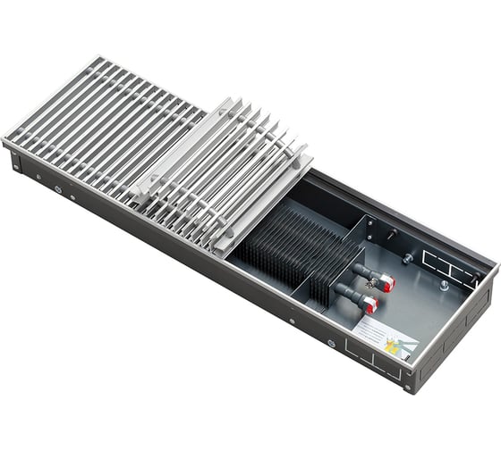 Встраиваемый внутрипольный конвектор TECHNO с решеткой Usual KVZ 350-105-1500 RH07000378