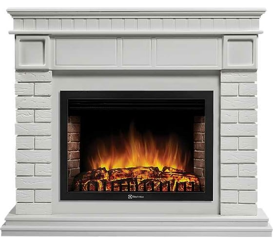 Портал Firelight Bricks 25U (угловой) камень белый, белая эмаль НС-1299932