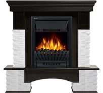 Портал Firelight Pietra Nuovo 25 камень сланец белый, шпон темный дуб НС-1346693