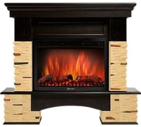 Портал Firelight Pietra Nuovo 25 камень сланец натуральный, шпон темный дуб НС-1346696