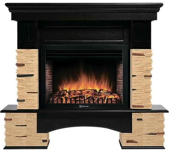 Портал Firelight Pietra Nuovo 30 камень сланец натуральный, шпон темный дуб НС-1346697