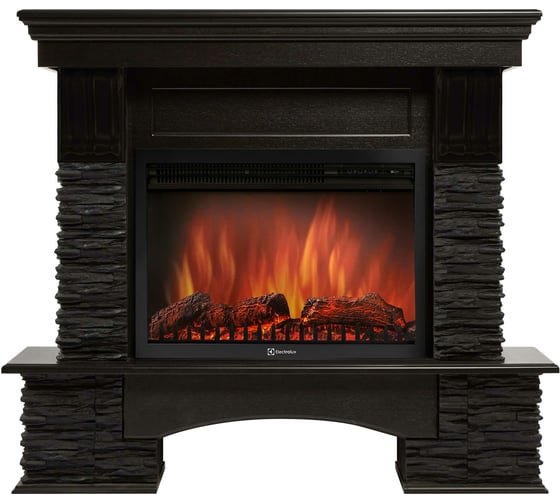 Портал Firelight Pietra Nuovo 30 камень сланец чёрный, шпон венге НС-1346690