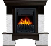 Портал Firelight Pietra Nuovo Classic камень сланец белый, шпон темный дуб НС-1346692