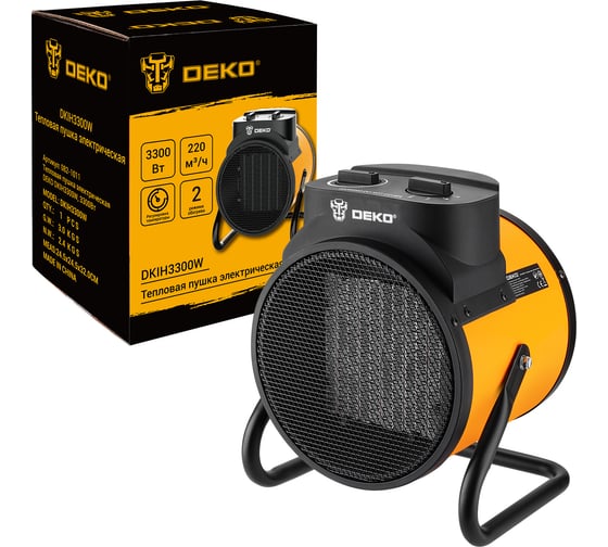 Электрическая тепловая пушка DEKO DKIH3300W, 3300Вт 082-1011
