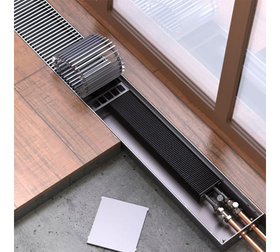 Конвектор КЗТО Бриз 300*80*2500 U (5Ал 12) NEW БР30080*2500UКНР5АЛ12Ч