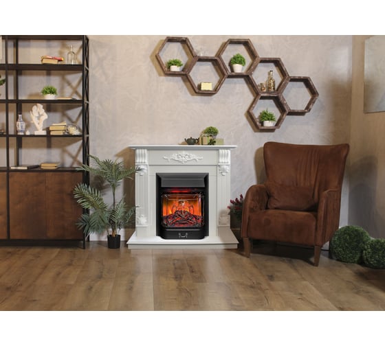 Каминокомплект RealFlame OCTAVA WT MAJESTIC-S LUX BL 10023274