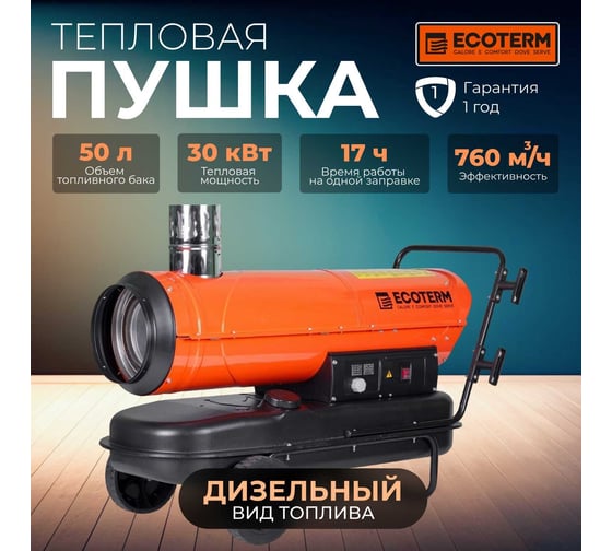 Тепловая дизельная пушка ECOTERM DHI-30W