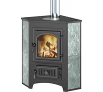 Печь-камин Везувий ПК-01 (220) угловой, талькохлорит, с конфоркой 9 кВт (150 м3) Ø 115мм О-12040