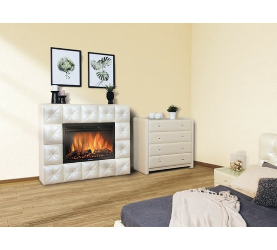 Очаг Firelight EFP/P-3020LS с порталом Crystal 30 светлая экокожа НС-1185854