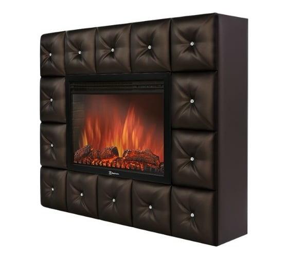 Очаг Firelight EFP/P-3020LS с порталом Crystal 30 тёмная экокожа НС-1286554