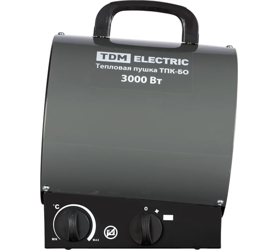 Тепловая пушка TDM ELECTRIC тпк-бо, 3 квт, круглый корпус, терморегулятор, SQ2520-0108