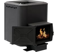 Банная печь НМК чугунная "Сибирь-15" чугунная дверца с ВТК, конвекционная 020202 НМК020202