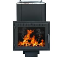 Банная печь НМК чугунная "Сибирь-18", панорамная дверца, конвекционная 020204 НМК020204