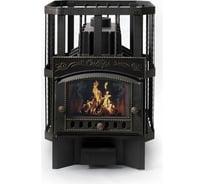 Банная печь НМК чугунная "Сибирь-32" Каминная дверца "Сибирь", сетка 020217 НМК020217