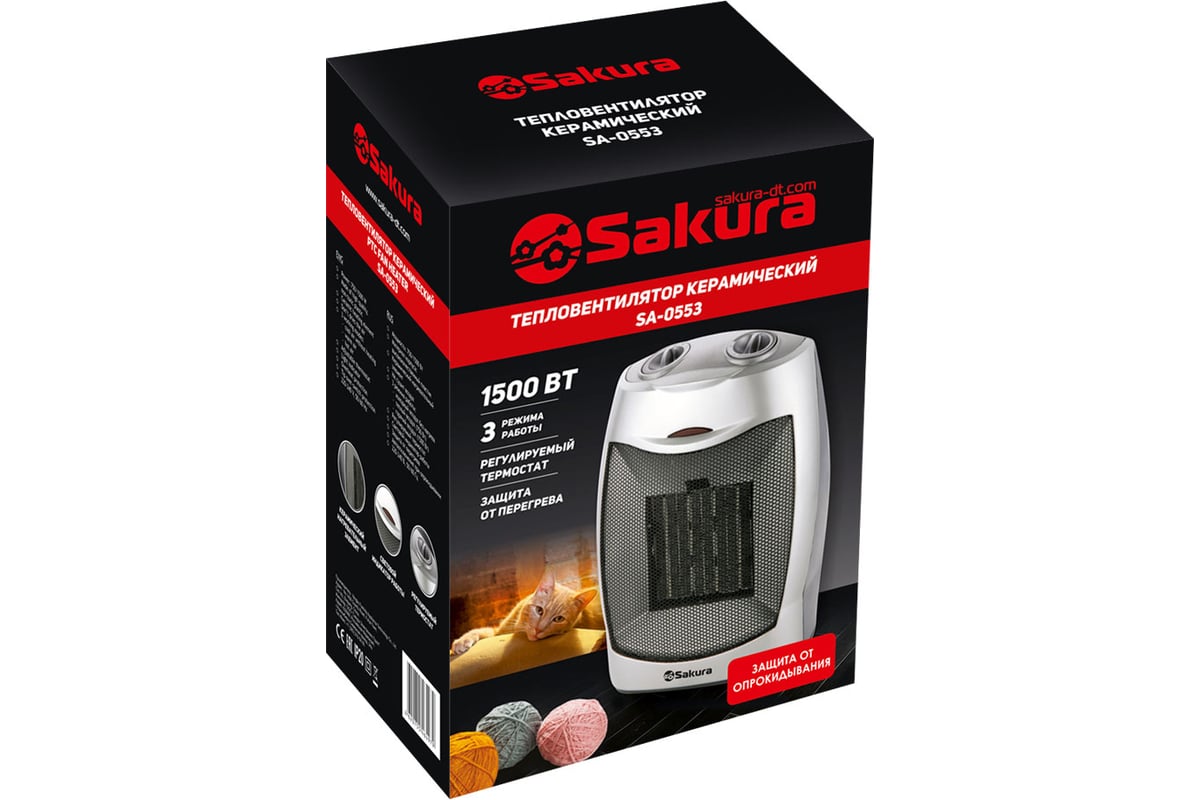 Тепловентилятор SAKURA SA-0553 керамика 00000008021