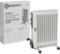 Масляный электрический радиатор Forcekraft 220-240v, 50/60гц, 2500вт, 11 секций 11x58см, 3 режима нагрева,защ. от перегрева,48x24x62.5см fk-yl-b14e-11 52332