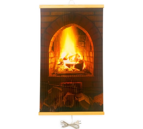 Гибкий инфракрасный настенный обогреватель ЛУЧ "камин" ГБО-КАМ-02