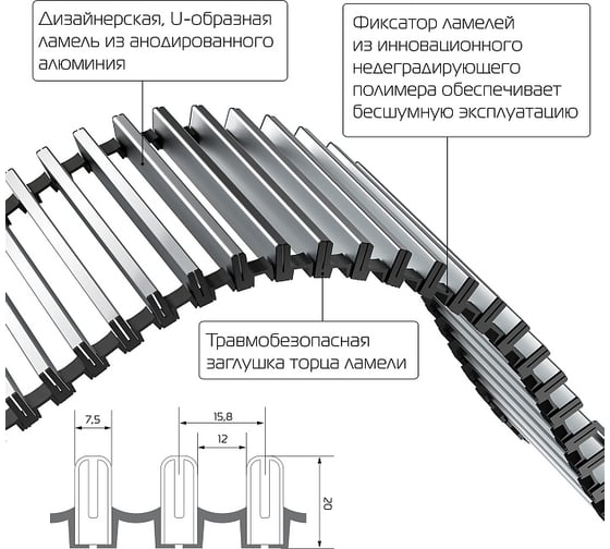 Внутрипольный конвектор ROYAL THERMO ATRIUM-75/200/2200-DG-U-NA НС-1477710