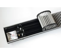 Внутрипольный водяной конвектор KVZ с решеткой KVZ-180-70-1800-UA/RRA-180-1800-A