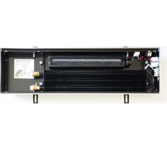 Внутрипольный конвектор с вентилятором KVZ без решетки KVZ-Vent-230-80-1400-2V-UA
