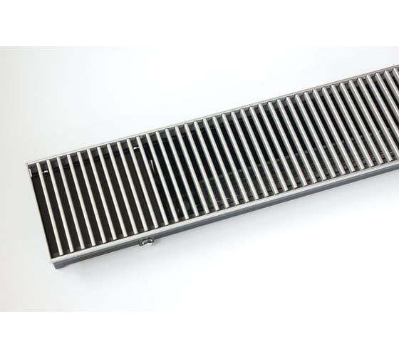 Внутрипольный конвектор KVZ с вентилятором с решеткой KVZ-Vent-180-70-1600-2V-UA/RRA-180-1600-A