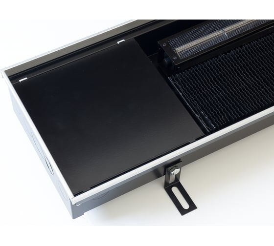 Внутрипольный конвектор KVZ с вентилятором с решеткой KVZ-Vent-230-80-1400-2V-UA/RRA-230-1400-A