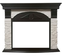 Портал Firelight Torre 30S камень белый, шпон венге