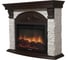 Портал Firelight Torre 30S камень белый, шпон темный дуб 2