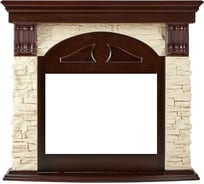 Портал Firelight Torre 30S камень слоновая кость, шпон темный дуб