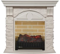 Портал Firelight Torre C камень белый, шпон белёный дуб