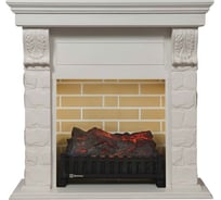 Портал Firelight Forte C камень белый, шпон белёный дуб
