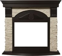 Угловой портал Firelight Torre 30U камень слоновая кость, шпон темный дуб