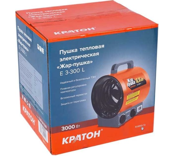 Тепловая электрическая пушка Кратон Жар-пушка Е 3-300 L 3 09 04 029