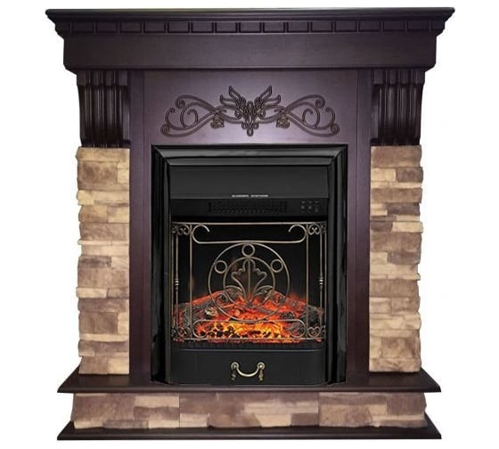 Каминокомплект InterFlame Брайт ЕС с Magestic BL Темный Дуб
