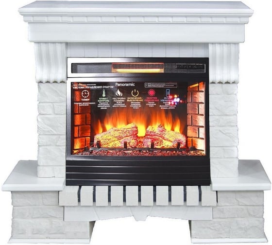 Каминокомплект InterFlame Экстер Лофт Панорамик25 Led F/X Panoramic25 белый