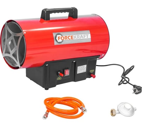 Тепловая газовая пушка FORCEKRAFT 30кВт ,220V, 0,7 bar, расход-218 кг/час, пр,-ть-650м3/час, площадь обогрева-185м2, пропан/газ, защита от утечки и перегрева FK-GH-30M 51893