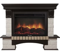 Портал Firelight Forte 25S камень белый, шпон темный дуб