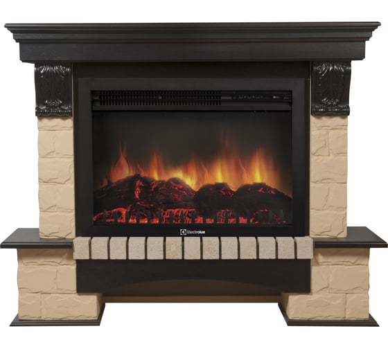 Портал Firelight Forte 25S камень бежевый, шпон венге