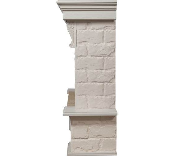 Портал Firelight Forte 25S камень белый, шпон белёный дуб