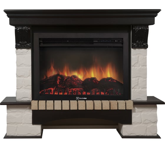Портал Firelight Forte 25S камень белый, шпон венге