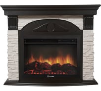 Портал Firelight Torre 25S камень белый, шпон венге