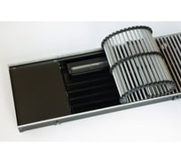 Внутрипольный конвектор с вентилятором, с решеткой KVZ KVZ-Vent-300-80-1400-2V-UA/RRA-300-1400-A